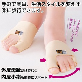 Alphax Bunion and Pinky Finger Supporter, Size M, For Right Leg