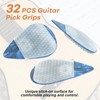 32pcs Guitar Picks Grips, Large Silicone Soft Grips with 3