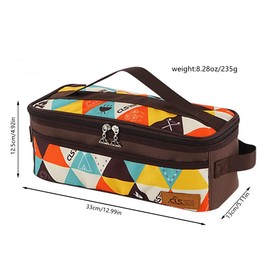 OHAOLYLE Camping Utensils Organizer Bag Travel Cooking Storage Bag Large Capacity Flatware Cutlery Bag Wash Bag for Travel Picnic BBQ