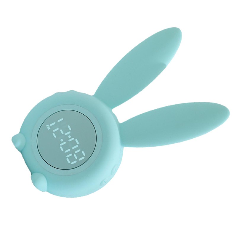 Digital Alarm Clock Cute Bunny Shape LED Night Light Luminous