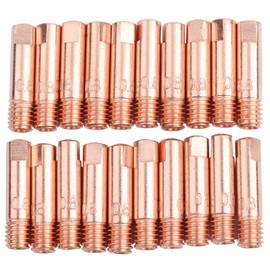 Welding Nozzles, Power Nozzle, Copper Contact Tips, 20-Piece Copper Contact Tip for 15AK MIG/MAG Welding Torch Consumables 0.8/1.0mm(0.8mm)