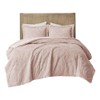 Pemberly Row 3-Piece Fabric Full/Queen Comforter Mini Set in Blush