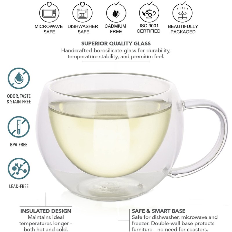 Teabloom Modern Classic Insulated Cups – 6 oz / 200