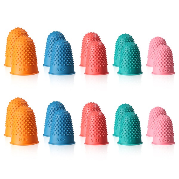 Rubber Finger Thimble 5 Colours Finger Protection Rubber Covers for
