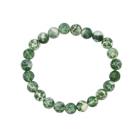Tree Agate Bracelet for Women Men's Gifts - Protection Healing Crystal Bracelet - 8mm Gemstone Beaded Stretchable Bracelet Pulseras Para Hombres Mujer Stocking Stuffers