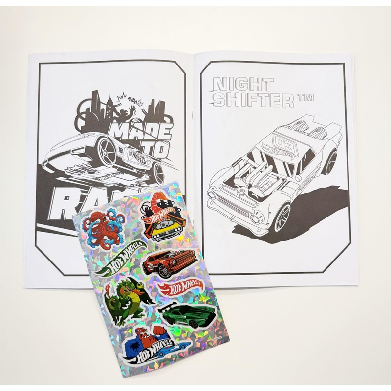 Anila's Hot Wheels Activity Set, Colouring Book with 32 Pages,