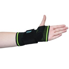 Carpal Tunnel Wrist Splint Brace With Stabilising Support Bar,Adjustable Thumb Support Brace With Strap,Wrist Guard for Arthritis,Tendonitis, Left/Right Hand (Black & Green, XL-Left and Right Hand)