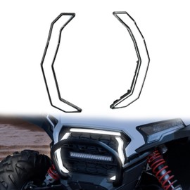 SLORIMOD LED Grille Accent Fang Lights for Polaris RZR XP 1000/XP 4 1000 2024 2025 Accessories, IP67 Waterproof White DRL Signature Lights Grill Lamps(2PCS)