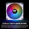 Thermaltake Ventilador CT120 ARGB para PC, Blanco, Paquete de 2