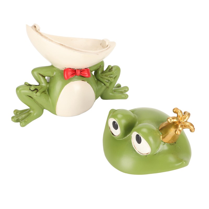 Frog Key Holder Statue Candy Dish Sculpture Living Room Tabletop