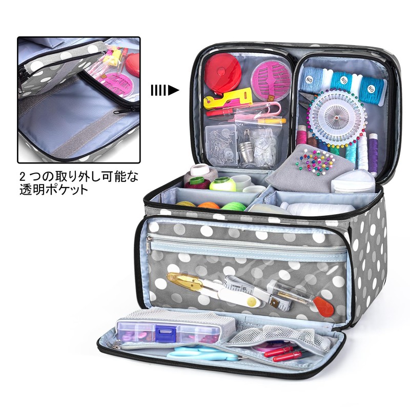 Luxja Sewing Bag, Sewing Bag, Sewing Tools, Storage, Portable, Large