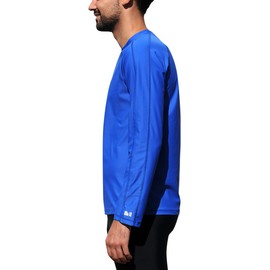 iQ-Company Men's Long-Sleeved Shirt, UV protection 300, Loose Fit, blue, xxxl