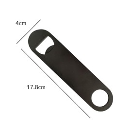 Bottle Opener Bottle Opener Stainless Steel Flat Design Portable Large Barware 17.8cm (Black)