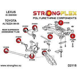 Strongflex PU Rear Sway Bar Bushing 211838B fits Lexus IS300 GS300 GS400 GS430