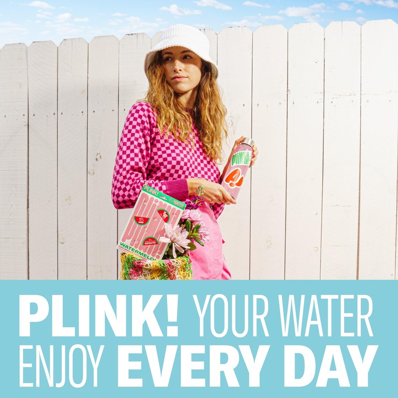 Plink! Fizzy Electrolyte Tablets for Adults & Kids – Watermelon,