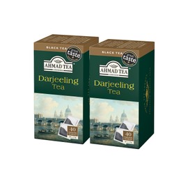 2 x 40 Bags for Ahmad Tea Darjeeling Teapot [ Tagless AHMAD TEA with Roses]