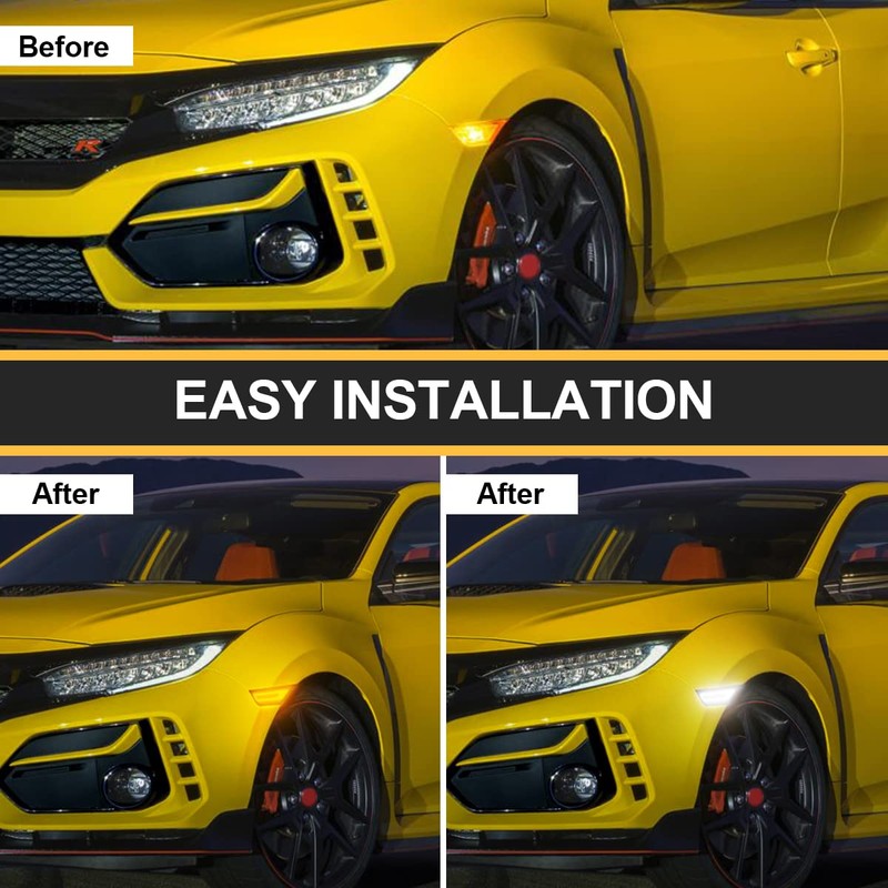 Aexploer LED Side Marker Lights Compatible with Civic 2016 2017