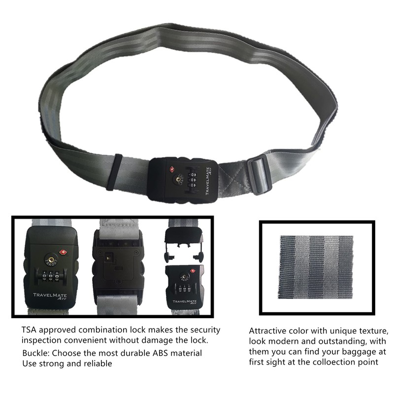 A99 TSA Adjustable Luggage Straps Travel Mate Strap Suitcase Packing