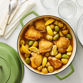 Martha by Martha Stewart 7 QT European Enameled Cast Iron Dutch Oven w/Lid - Bay Leaf