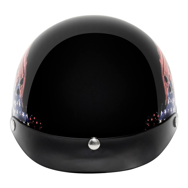 VCAN Cruiser Half Face Motorcycle Helmet with Drop-Down Sun Visor,