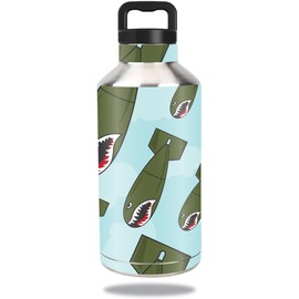 MightySkins Skin Compatible with Ozark Trail Water Bottle 64 oz wrap Cover Sticker Skins Bombs Away