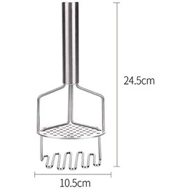 EASYNICE Potato Masher, Two-Layer Stainless Steel Potato Ricer with Built-in Strong Spring and Non-Slip Handle