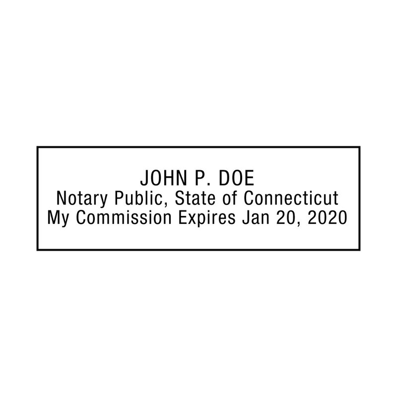 Connecticut Notary Self-Inking Rubber Stamp - Meets State Specifications