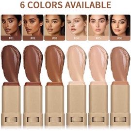 Foundation Stick Beauty Balm Serum Boosted Skin Tint,Solid Tinted Moisturizing Serum Contour Stick, Full Coverage Concealer Balm,Deeply Moisturizing,Foundation Stickfor Women,Natural Finish Makeup (Style1, onesize-Q)