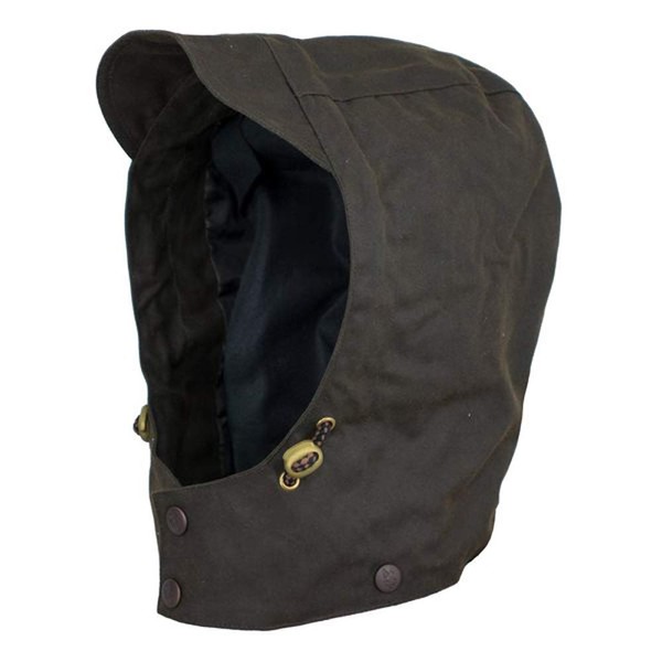 Outback Trading Oilskin Removable Breathable Waterproof Western Hood, Brown, X-Large