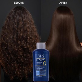 Kit 3 Mini Felps Professional Omega Zero Nanoplastia Hair Straightening Treatment, Formaldehyde-Free, with Macadamia Oil, Mini 3x3.38 fl.oz