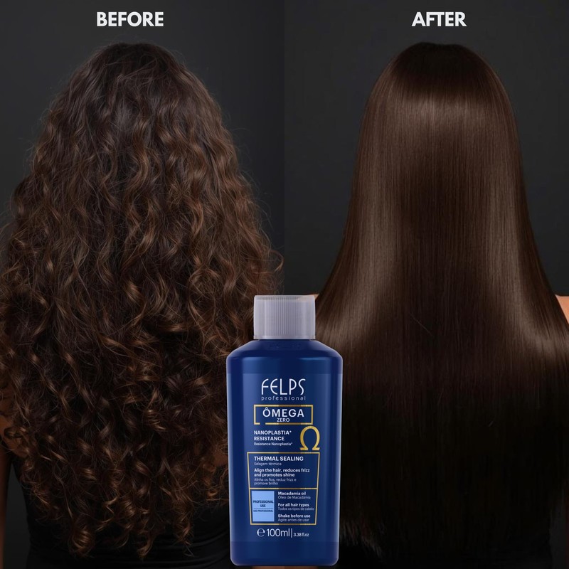Kit 3 Mini Felps Professional Omega Zero Nanoplastia Hair Straightening