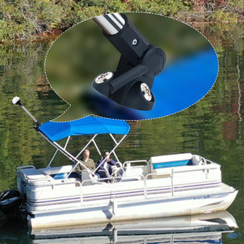 16 Inches Stern Light,Bimini Top Light,Navigation Lights,White Anchor Lights,Folding Base,USCG