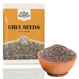 Chia Seeds – Natural, Raw, Non-GMO, Gluten-Free, High in Omega-3, Fiber & Protein – Superfood for Smoothies, Salads, & Baking (100g)