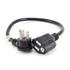CablesOnline 12in Flat Plug Power Extension Cord/Cable, NEMA 5-15P to