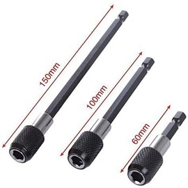 11.8 inch Flexible Drill Extension Bit,60mm/100mm/150mm Magnetic Screwdriver Bit Holder for Screws, Nuts, and Any Drill and Handheld Driver