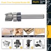 Spiral Flush Trim Template Router Bit 1/4" Shank, Solid Carbide