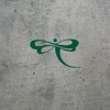 Decal Stickers of Infinity Dragonfly 1 (Green) (Set of 2)