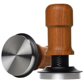 Coosigar 53.3mm Espresso Tamper,Premium Barista Coffee Tamper with Constant 30lb Calibrated Spring Loaded,Stainless Steel Base and Mahogany Hand,Fits for All 53mm54mm Portafilters,Espresso Accessories