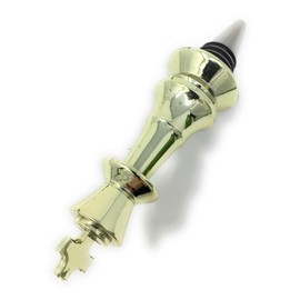 Chess Wine Bottle Stopper - Handmade with Stainless Steel Base and Repurposed Trophy Top