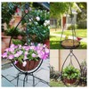 CAASFOOY Black Set of 6 Hanging Baskets Hanging Chain Metal