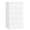 FOTOSOK White Dresser, 5 Drawer Dresser Tall White Dresser with