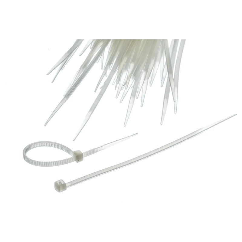 SE 4" White Cable Ties with 18-lb. Tensile Strength (100