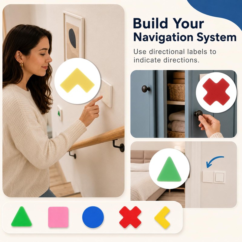 Bump Dots for Visually Impaired, 200 Pcs Low Vision Aids