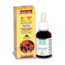 Lemuria - Propoli E.T. - Utile in Caso di Mal di Gola e Raffreddore - Rafforza le Difese Immunitarie - Estratto Totale Senza Alcol - 30 ml - Made in Italy