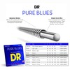 DR Strings PURE BLUES Bass Guitar Strings (PB-45), Silver