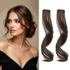 REECHO Long Side Air Bangs, Wavy Curly Clip in Curtain