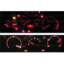 NewlineperformanceLED Red Cluster & Climate LED Bulbs for Subaru Impreza WRX RS TS Sedan Wagon 02-07