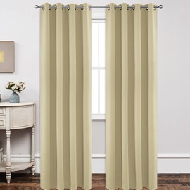 Joydeco Blackout Curtains 120 Inch Length 2 Panels Set, Thermal Insulated Long Curtains& Drapes 2 Burg, Christmas Curtains for Living Room Bedroom Window