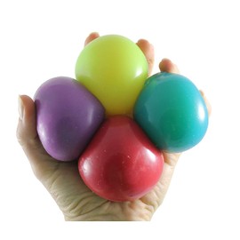 Curious Minds Busy Bags 2.5" Color Changing Squeeze Stress Balls - Sensory, Stress, Fidget Toy - Magic Squeeze to Blend to Students Office (4 Balls - 1 of Each Color)