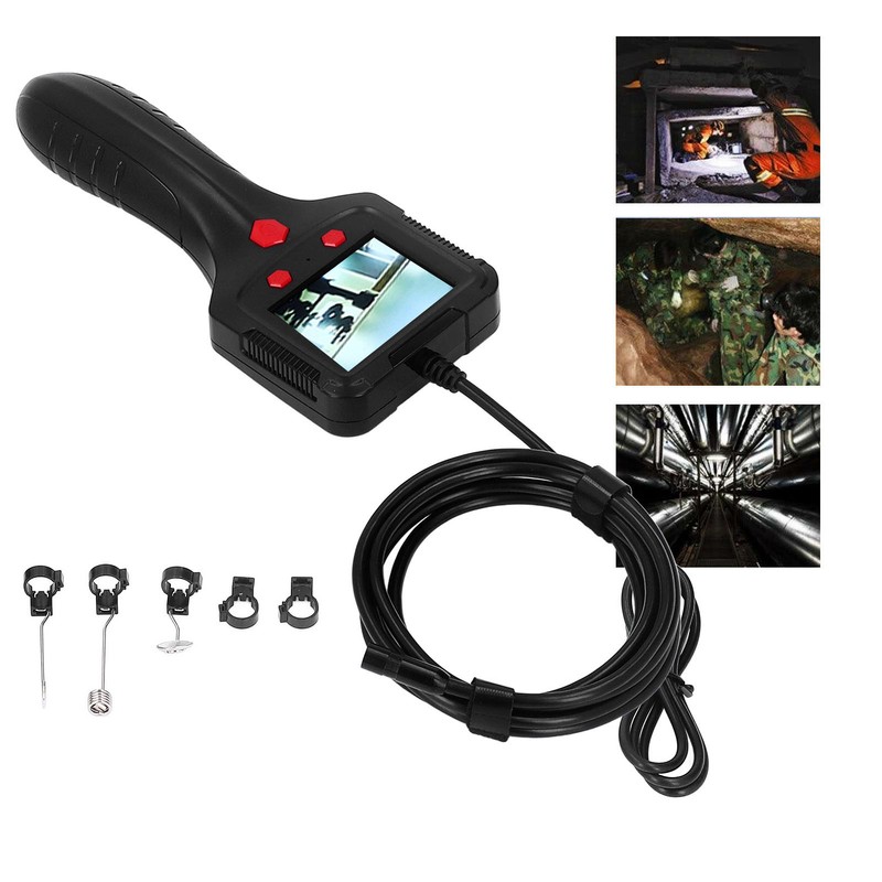 Handheld Endoscope 2.4in HD IPS LCD Screen Waterproof Lens Flexible
